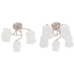 Set de Lámparas para Techo Satín 3 y 5 L 2 Pzas - Zlumini