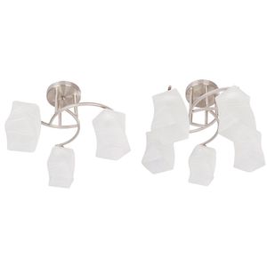 Set de 2 Lámparas para Techo con Pantallas de Cristal