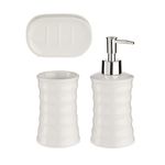 Set de 3 Accesorios para Baño de Cerámica