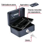 Caja de Seguridad para Dinero con Llave 12X6X10 Cm - Hermex