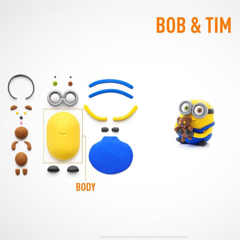 Set de 5 Latas De Arcilla Bob y Tim