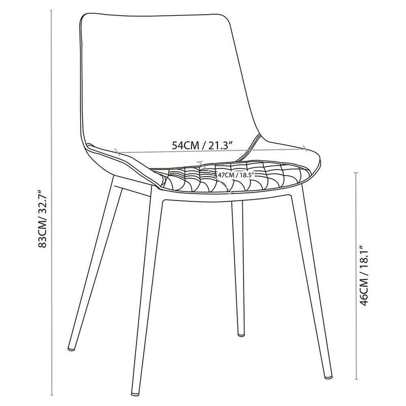 Silla Burgos Café 47x46x83 Cm