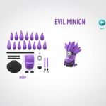 Set 5 Latas de Arcilla Minion Malvado