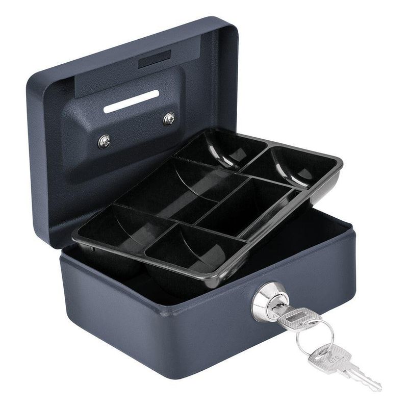 Caja de Seguridad para Dinero con Llave 12X6X10 Cm - Hermex