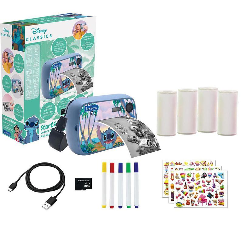 Cámara Infantil Instantánea Disney Stitch Lexibook