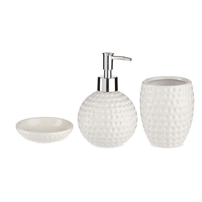 Set de 3 Accesorios para Baño Color Blanco