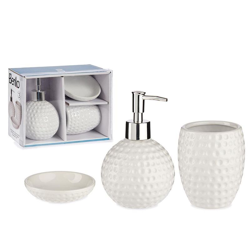 Set de 3 Accesorios para Baño Color Blanco