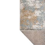 Alfombra Decorativa Abstracta Beige y Gris 133 x 190 Cm