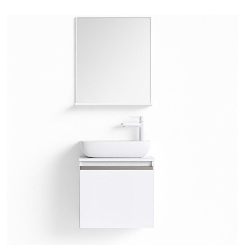 Set de Mueble Vanity para Baño Blanco con Espejo