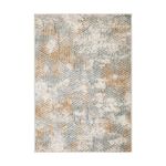 Alfombra Decorativa Abstracta Beige y Gris 133 x 190 Cm