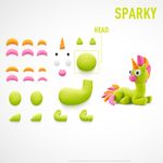 Plastilina Interactiva Unicornio Brighty 3 Botes