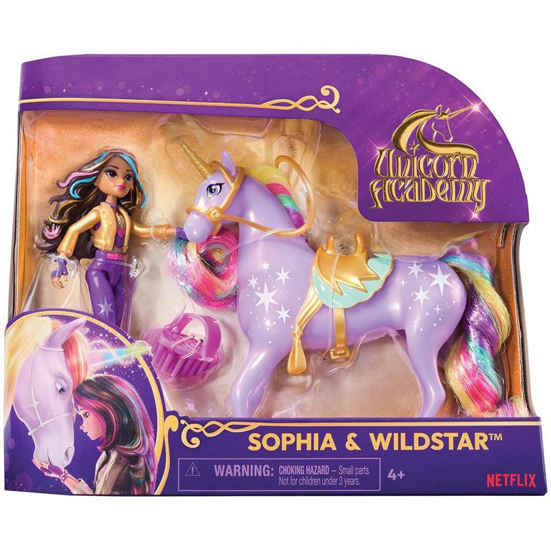 Muñeca Ava y Unicornio Leaf Unicorn Academy