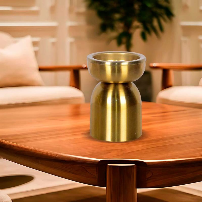 Candelero con Base Bronce 14 Cm
