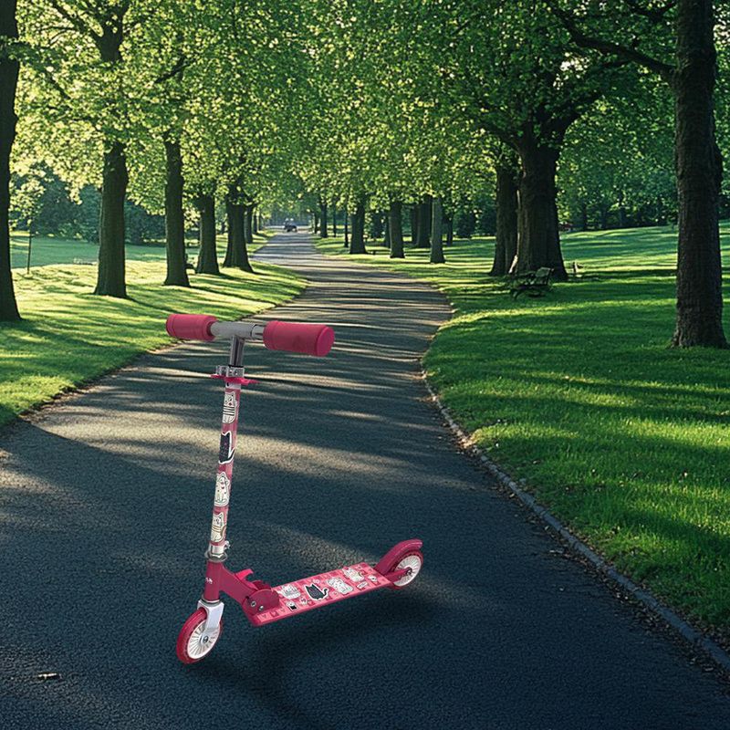 Scooter Rosa con Diseño de Animalitos