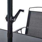 Set de Comedor Gris con Sombrilla 8 Pzas