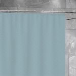 Set de Cortina para Baño con Ganchos Celeste 13 Pzas