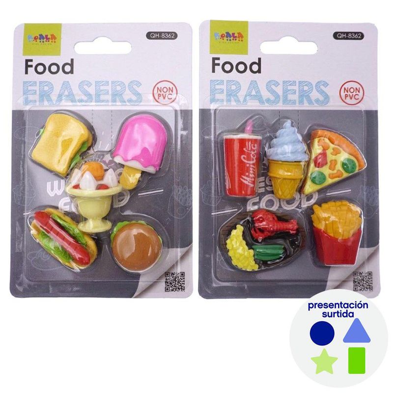 Set de Borradores de Comida Surtido