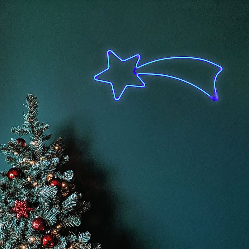 Estrella Fugaz Azul Neón Interior
