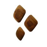 Set 3 Botones Toalleros En Madera Teca