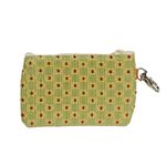Monedero de Tela Artesanal Florecitas Verde Claro 12 x 7.5 cm
