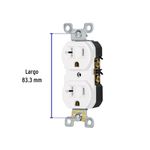 Tomacorriente 2 Polos Aterrizado Standard Blanco - Volteck