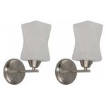Set de 2 Lámparas para Pared Pantalla Cuadrada Esmerilada
