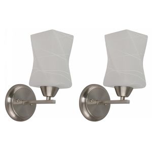 Set de 2 Lámparas para Pared Pantalla Cuadrada Esmerilada