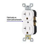 Tomacorriente 2 Polos Aterrizado Standard Blanco - Volteck