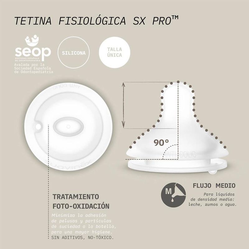 Biberón con Válvula Anticólicos Rosado de 8 Oz - Suavinex