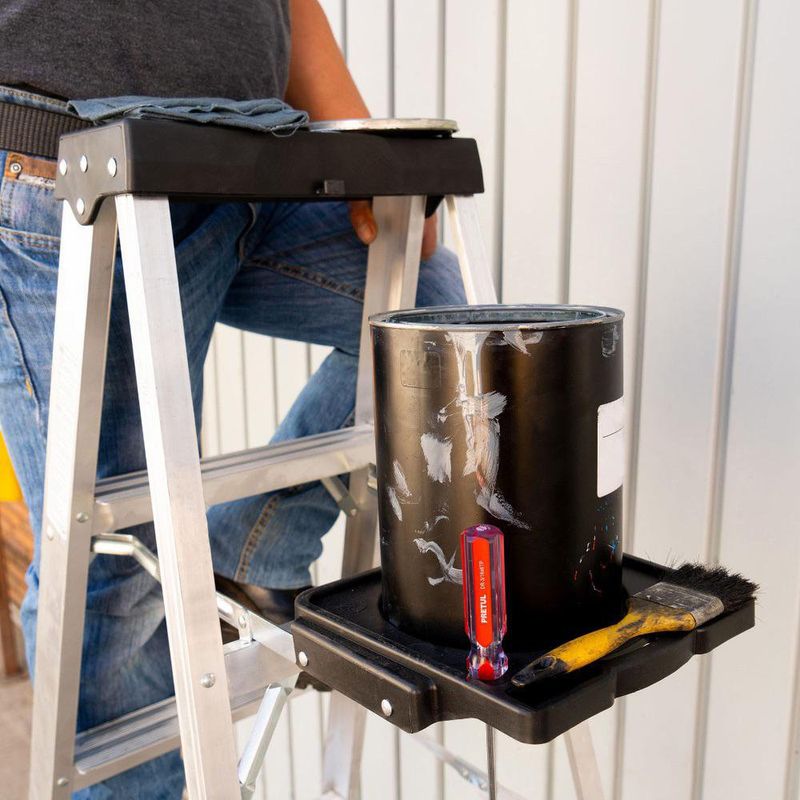 Escalera de Tijera de Aluminio 5 Peldaños Capacidad 150 KG