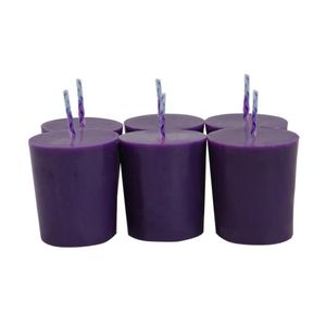 Set de 6 Veladoras Mini Pillars Aroma Lavanda