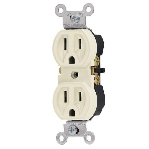 Tomacorriente Toma 5-15R Doble Ivory - Volteck