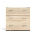 Gavetero Beige de 3 Gavetas 75x36x70 Cm - Tvilum