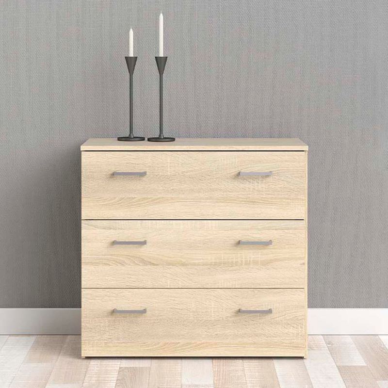 Gavetero Beige de 3 Gavetas 75x36x70 Cm - Tvilum