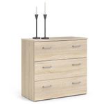 Gavetero Beige de 3 Gavetas 75x36x70 Cm - Tvilum