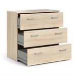 Gavetero Beige de 3 Gavetas 75x36x70 Cm - Tvilum