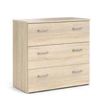 Gavetero Beige de 3 Gavetas 75x36x70 Cm - Tvilum