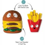 Set de 2 Juguetes para Perro de Quesoburguesa y Papas