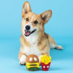 Set de 2 Juguetes para Perro de Quesoburguesa y Papas
