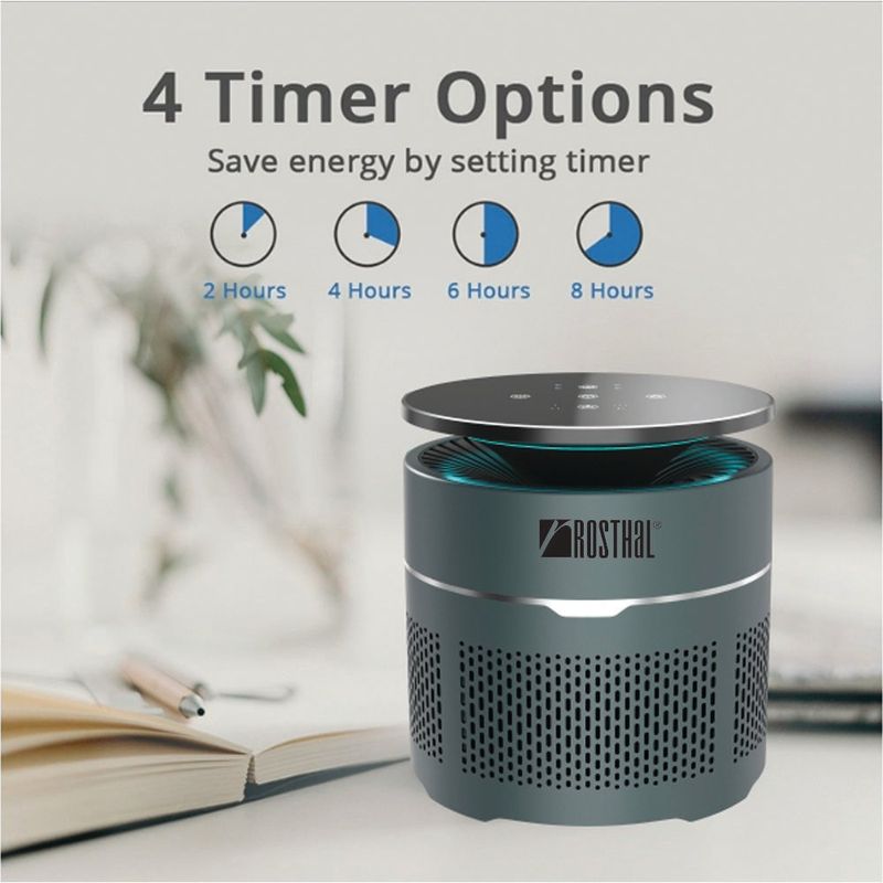 Mini Purificador de Ambiente para Escritorio Gris