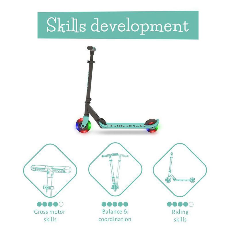 Scooter Infantil con Ruedas LED Turquesa