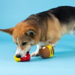 Set de 2 Juguetes para Perro de Quesoburguesa y Papas