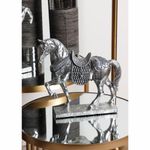 Figura Decorativa de Caballo Plateado