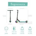 Scooter Infantil con Ruedas LED Turquesa