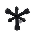 Figura Decorativa Geométrica Tridimensional Negra