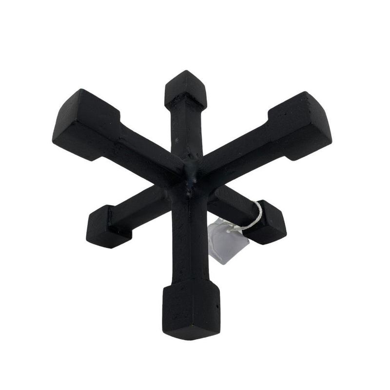 Figura Decorativa Geométrica Tridimensional Negra