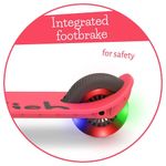 Scooter Infantil Ajustable con Luces LED en Ruedas y Manubrio Antideslizante