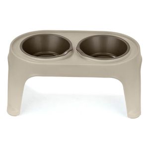 Plato Alto para Perro Mediano - Taupe
