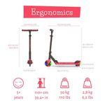 Scooter Infantil Ajustable con Luces LED en Ruedas y Manubrio Antideslizante