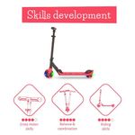 Scooter Infantil Ajustable con Luces LED en Ruedas y Manubrio Antideslizante